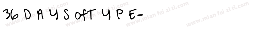 36 D A Y S ofT Y P E字体转换